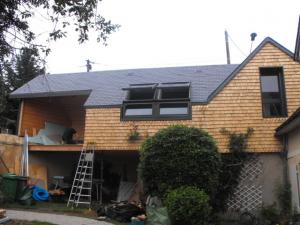 Agrandissement avec surélévation de garage